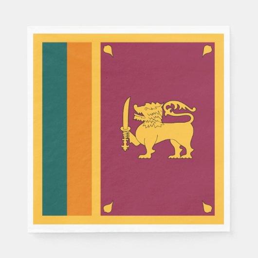 Serviette En Papier Drapeau Sri Lanka (Devant)