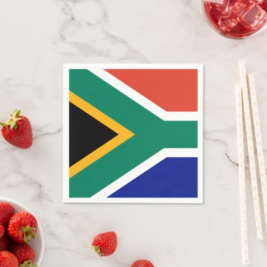 Serviette En Papier Drapeau sud-africain (En situation)