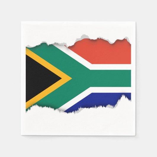 Serviette En Papier Drapeau sud-africain (Devant)