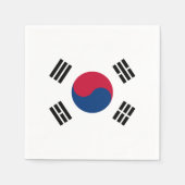 Serviette En Papier drapeau sud-coréen (Devant)