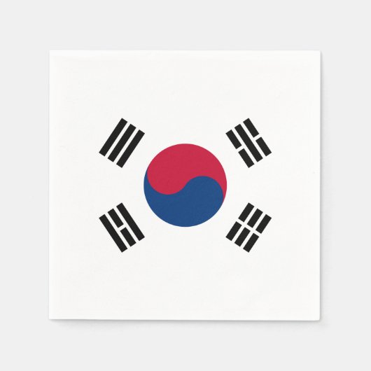 Serviette En Papier drapeau sud-coréen (Devant)