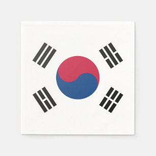 Serviette En Papier drapeau sud-coréen