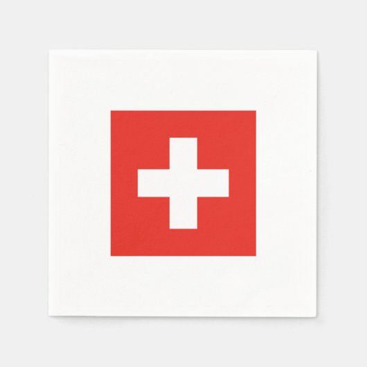 Serviette En Papier Drapeau suisse (Devant)