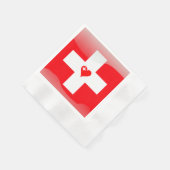 Serviette En Papier Drapeau suisse (Coin)