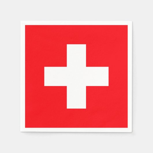 Serviette En Papier Drapeau suisse (Devant)