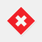 Serviette En Papier Drapeau suisse (Coin)
