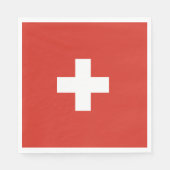 Serviette En Papier Drapeau Suisse Papier Napkin (Devant)
