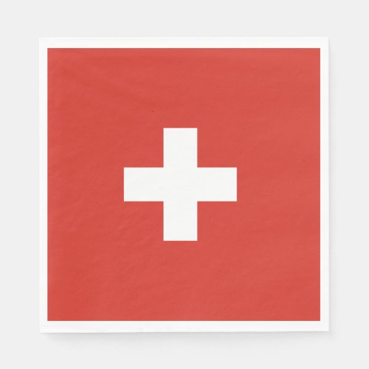 Serviette En Papier Drapeau Suisse Papier Napkin (Devant)