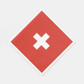 Serviette En Papier Drapeau Suisse Papier Napkin (Coin)