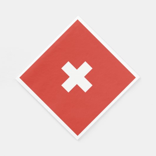 Serviette En Papier Drapeau Suisse Papier Napkin (Coin)