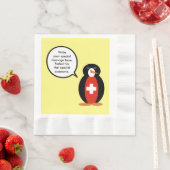 Serviette En Papier Drapeau suisse Parlant M. Penguin (En situation)