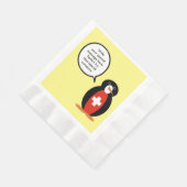 Serviette En Papier Drapeau suisse Parlant M. Penguin (Coin)