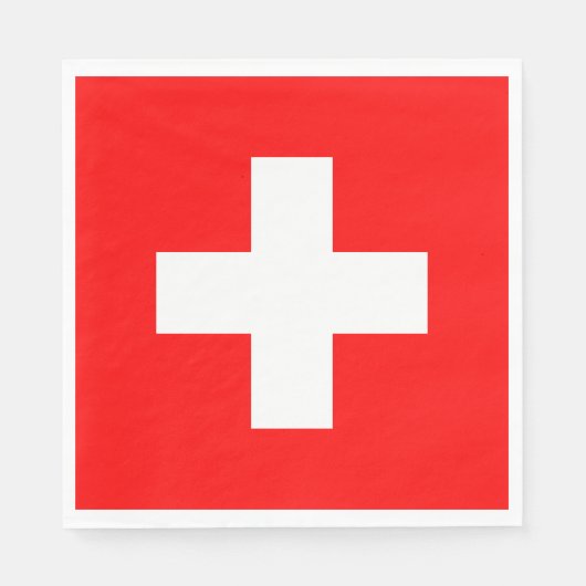 Serviette En Papier Drapeau suisse (Suisse) (Devant)