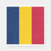 Serviette En Papier Drapeau Tchad (Devant)