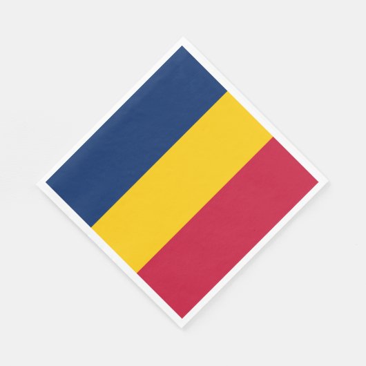 Serviette En Papier Drapeau Tchad (Coin)