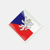 Serviette En Papier Drapeau tchèque brillant (Coin)