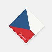 Serviette En Papier Drapeau tchèque & Parti République tchèque Tchèque (Coin)