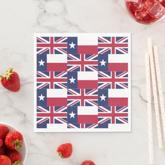 Serviette En Papier Drapeau Texas Union Jack Drapeau Papier Naples (En situation)