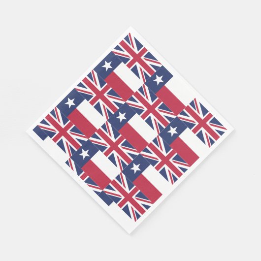 Serviette En Papier Drapeau Texas Union Jack Drapeau Papier Naples (Coin)