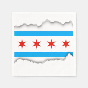 Serviette En Papier Drapeau traditionnel de Chicago