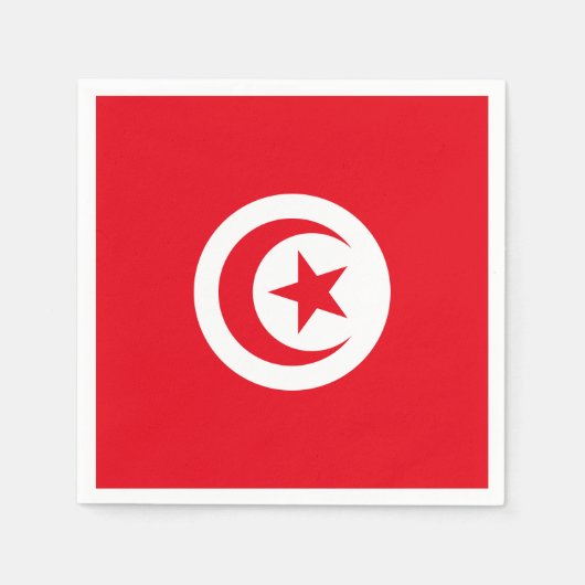 Serviette En Papier Drapeau tunisien (Devant)