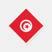 Serviette En Papier Drapeau tunisien (Coin)