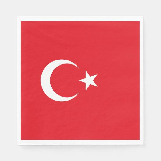 Serviette En Papier Drapeau turc (Turquie) (Devant)