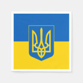 Serviette En Papier drapeau ukrainien et Ukraine - fête, anniversaire/ (Devant)