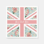 Serviette En Papier Drapeau Union Jack Rose (Devant)