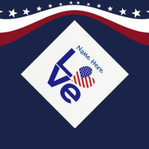 Drapeau USA Amour en Bleu Cocktail de Fête Personn