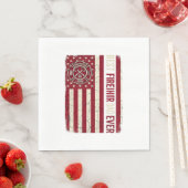 Serviette En Papier Drapeau vertical vintage papa pompier (En situation)