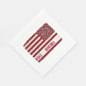 Serviette En Papier Drapeau vertical vintage papa pompier (Coin)