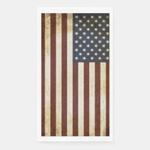 Serviette En Papier DRAPEAU vintage Patriotique USA
