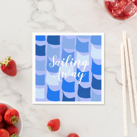 Serviette En Papier Drapeaux bleus (En situation)