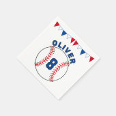 Serviette En Papier Drapeaux de baseball Ball Bunting Anniversaire de  (Coin)