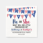 Serviette En Papier Drapeaux de Bunting 4 juillet Fête de Révélation d (Devant)