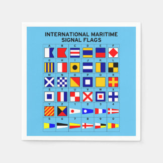Serviette En Papier Drapeaux de signaux maritimes internationaux