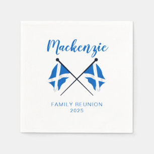 Serviette En Papier Drapeaux d'Écosse Réunion de famille 