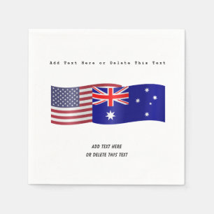 Serviette En Papier Drapeaux des États-Unis et de l'Australie Ajouter 