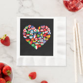 Serviette En Papier Drapeaux des pays du pavillon international (En situation)