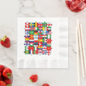 Serviette En Papier Drapeaux des pays du pavillon international (En situation)