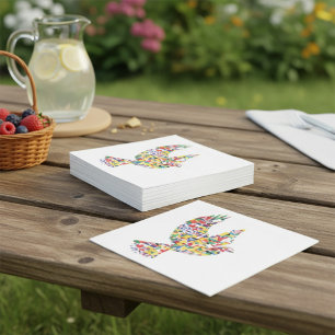 Serviette En Papier Drapeaux du monde de Peace Dove