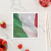 Serviette En Papier Drapeaux italiens et américains (En situation)