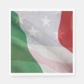 Serviette En Papier Drapeaux italiens et américains (Devant)