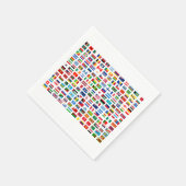 Serviette En Papier Drapeaux mondiaux (Coin)