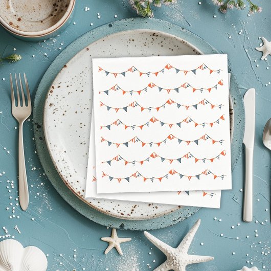 Serviette En Papier Drapeaux Nauteurs Baby Shower