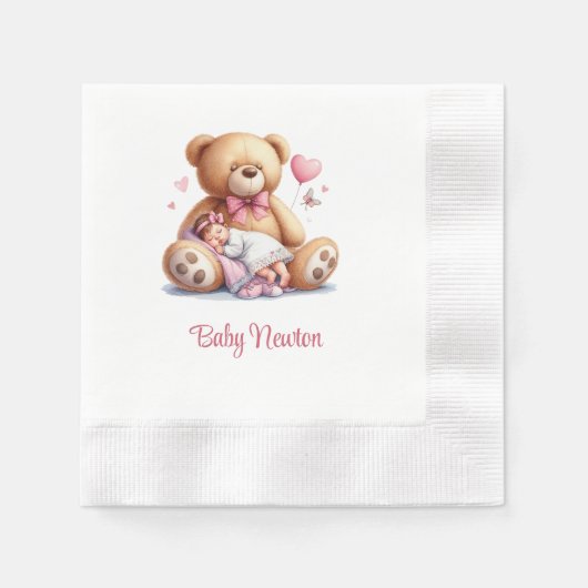 Serviette En Papier Dream Baby Bear Girl (Devant)