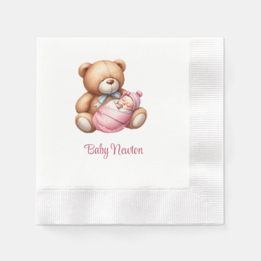 Serviette En Papier Dream Baby Bear Girl (Devant)