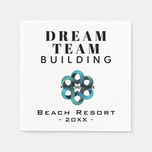 Serviette En Papier Dream Team Building Company Logo Party (Devant)