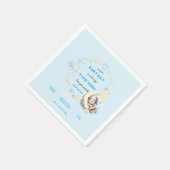 Serviette En Papier Dreamy Bear on the Moon Stars Nuages (Coin)